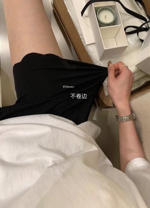 Hers安全褲//極柔涼感螺紋防走光褲：圖片 3