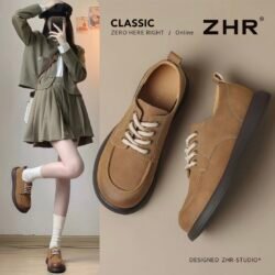 ZHR英倫復古圓頭牛津鞋
